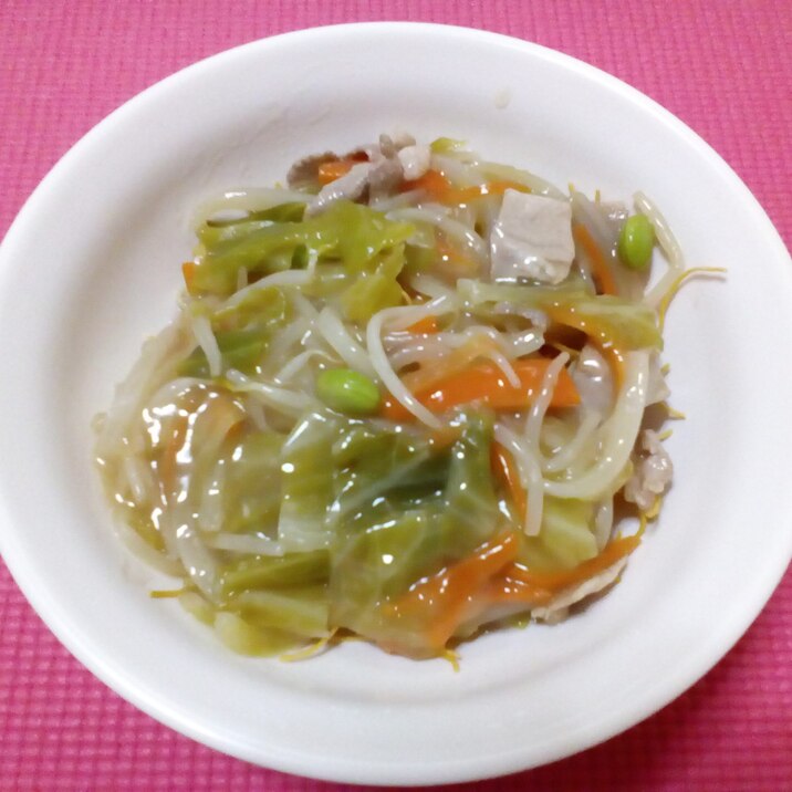 皿うどん☆野菜たっぷり、柚子胡椒で！